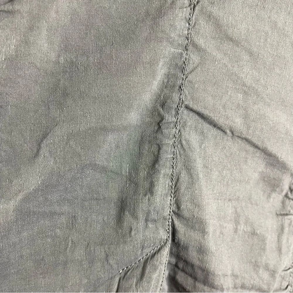 Eileen Fisher Blazer Women's Small Grey Linen Cardigan Front Pockets Stretch